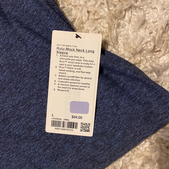 LULULEMON MOCKNECK SWEATER BLUE - Picture 2 of 2